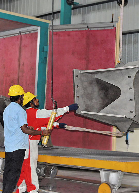 shade applicator industrial shot blating services
